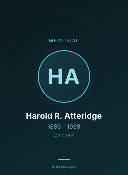 Memorial portrait of Harold R. Atteridge