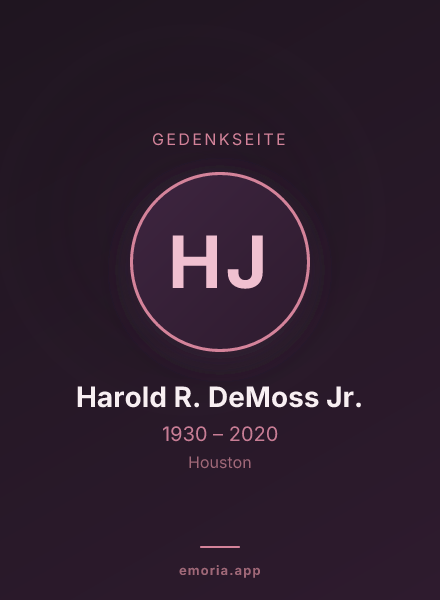 Gedenkportrait von Harold R. DeMoss Jr.
