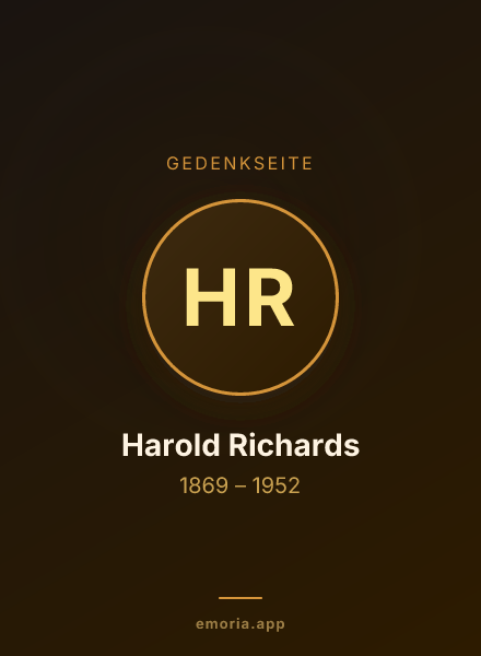 Gedenkportrait von Harold Richards