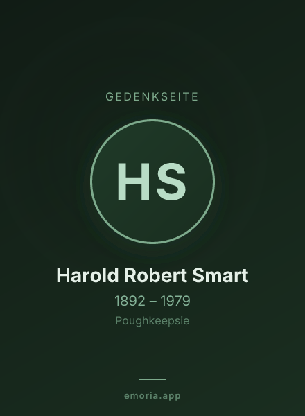 Gedenkportrait von Harold Robert Smart