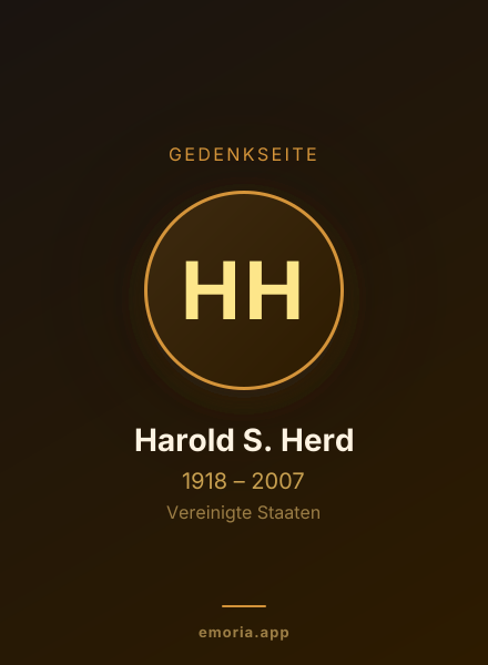 Gedenkportrait von Harold S. Herd