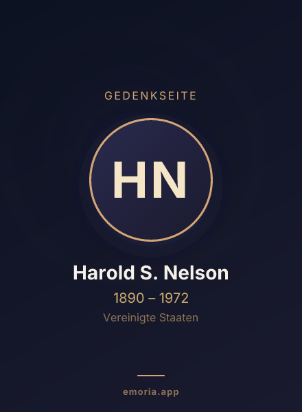 Gedenkportrait von Harold S. Nelson