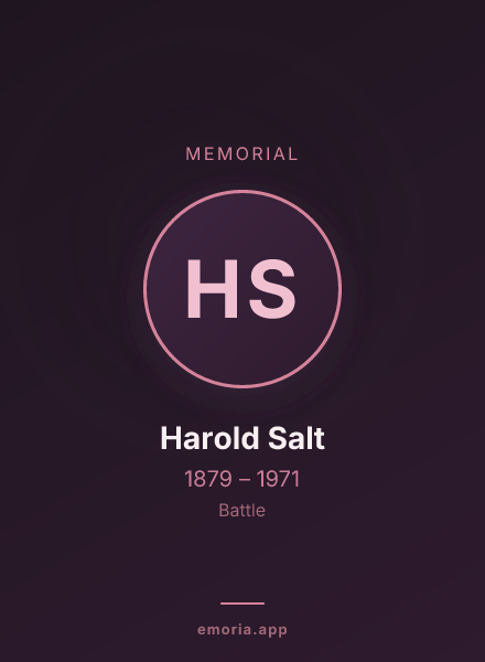 Memorial portrait of Harold Salt