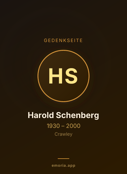 Gedenkportrait von Harold Schenberg