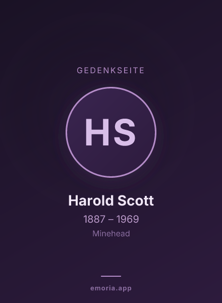 Gedenkportrait von Harold Scott