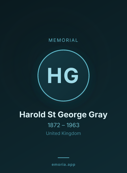 Memorial portrait of Harold St George Gray