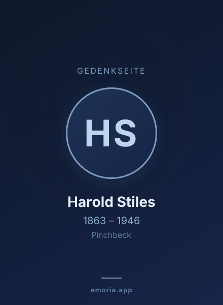 Gedenkportrait von Harold Stiles