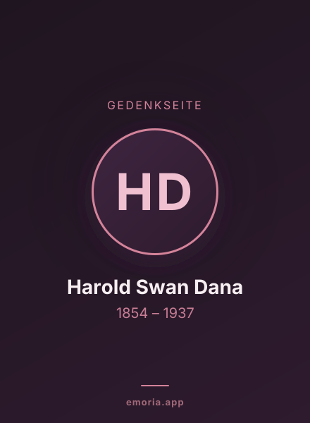Gedenkportrait von Harold Swan Dana