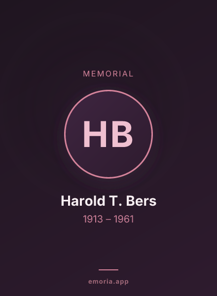 Memorial portrait of Harold T. Bers