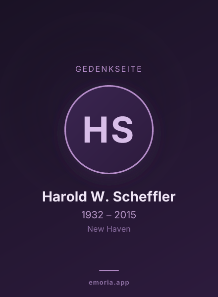 Gedenkportrait von Harold W. Scheffler
