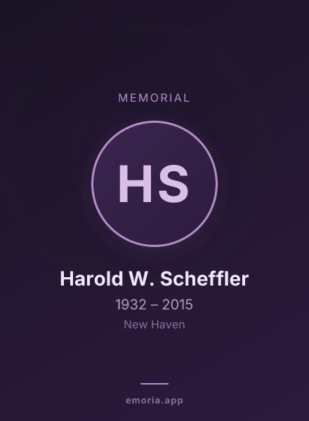 Memorial portrait of Harold W. Scheffler