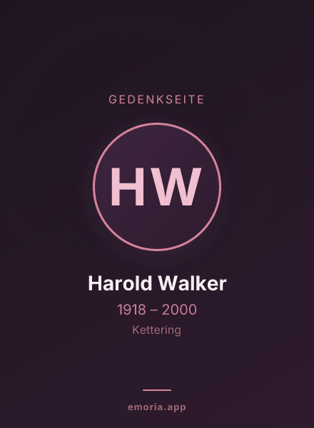 Gedenkportrait von Harold Walker