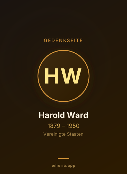 Gedenkportrait von Harold Ward