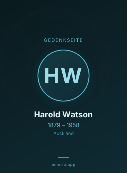 Gedenkportrait von Harold Watson