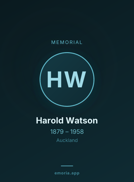 Memorial portrait of Harold Watson