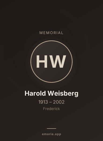 Memorial portrait of Harold Weisberg