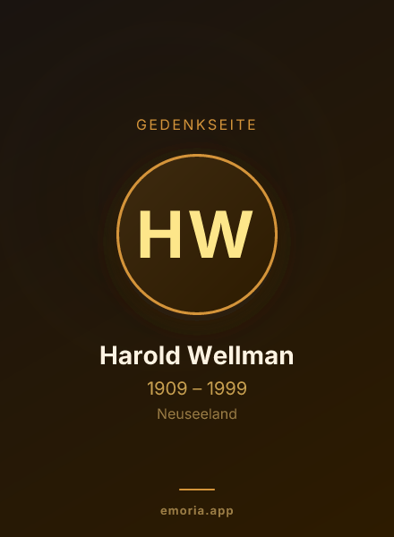 Gedenkportrait von Harold Wellman