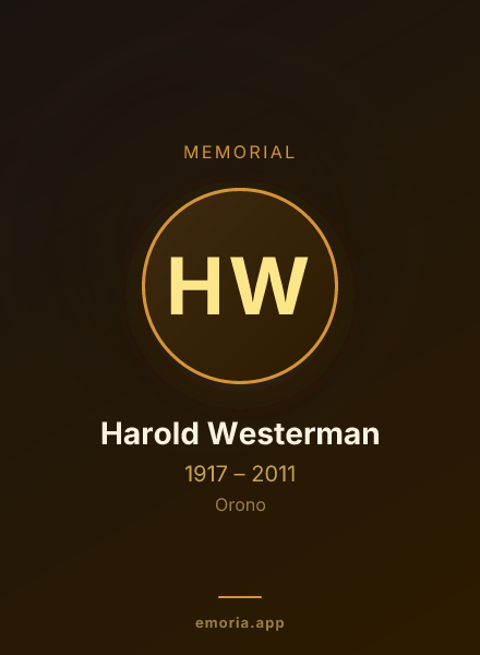 Memorial portrait of Harold Westerman