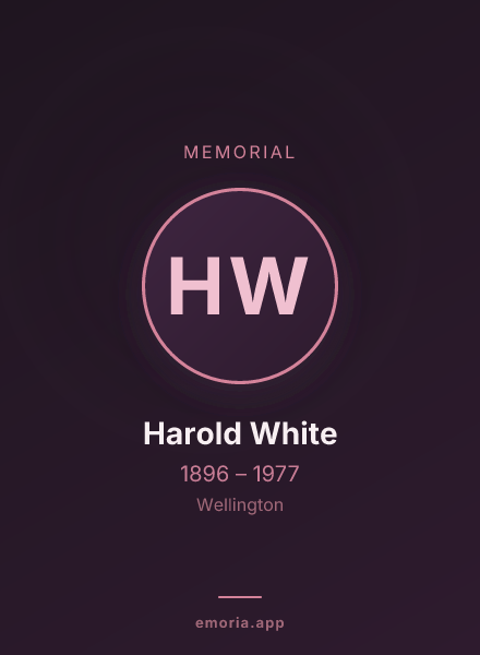 Memorial portrait of Harold White