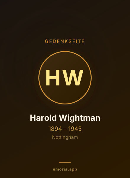 Gedenkportrait von Harold Wightman