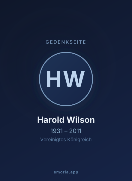 Gedenkportrait von Harold Wilson