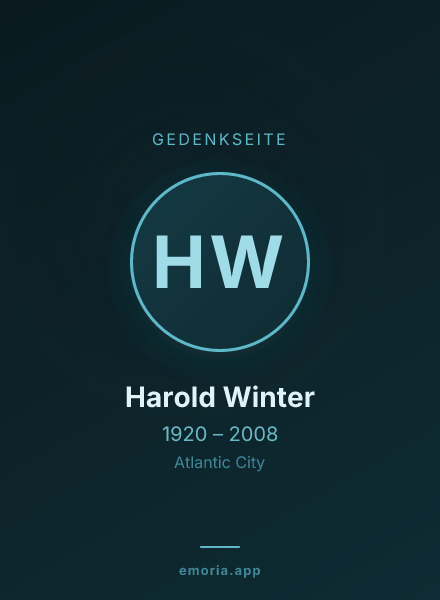 Gedenkportrait von Harold Winter