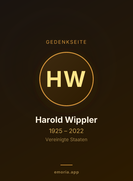 Gedenkportrait von Harold Wippler