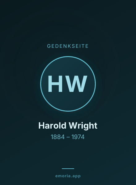 Gedenkportrait von Harold Wright