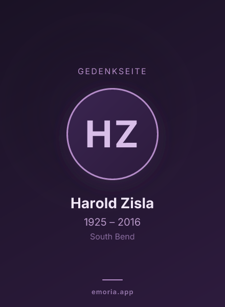 Gedenkportrait von Harold Zisla