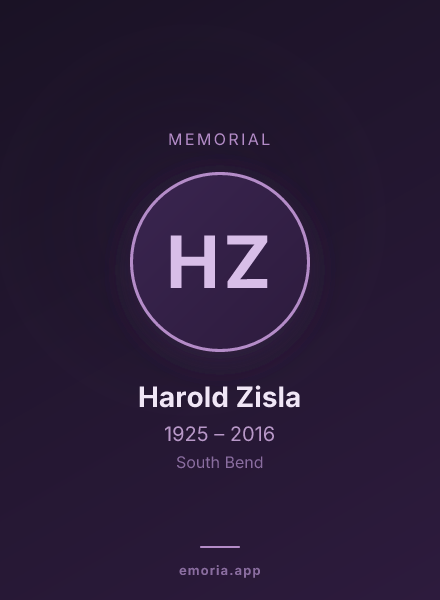 Memorial portrait of Harold Zisla