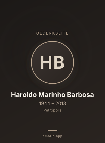 Gedenkportrait von Haroldo Marinho Barbosa