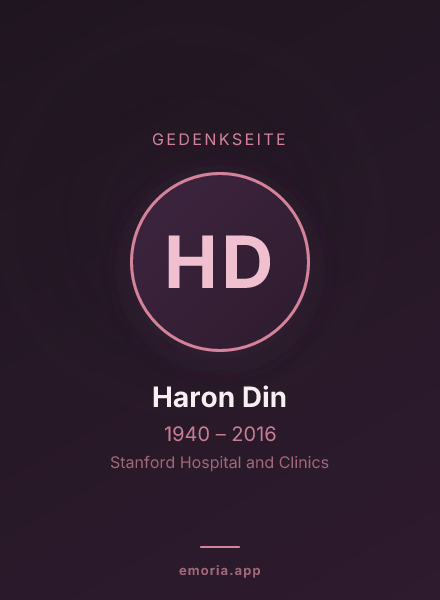 Gedenkportrait von Haron Din