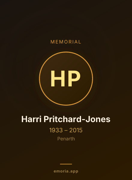Memorial portrait of Harri Pritchard-Jones