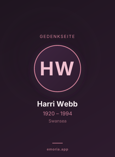 Gedenkportrait von Harri Webb