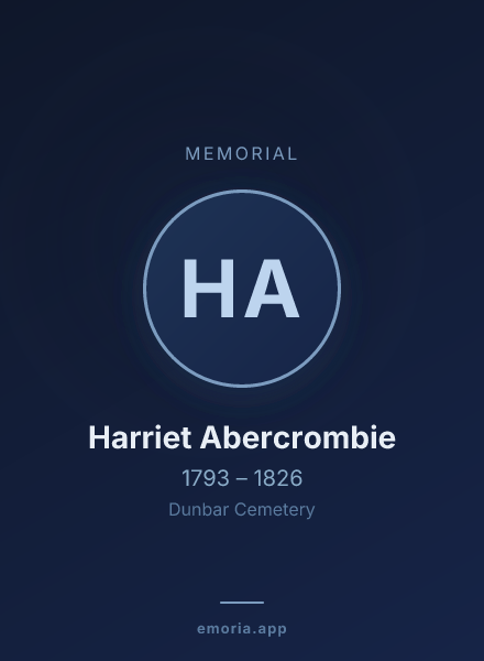 Memorial portrait of Harriet Abercrombie
