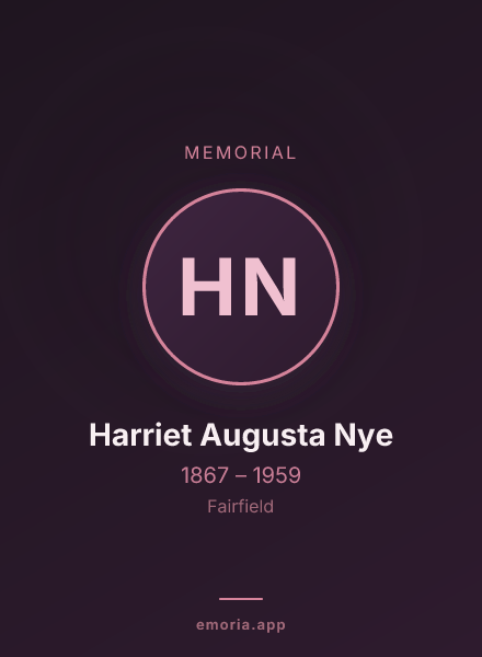 Memorial portrait of Harriet Augusta Nye