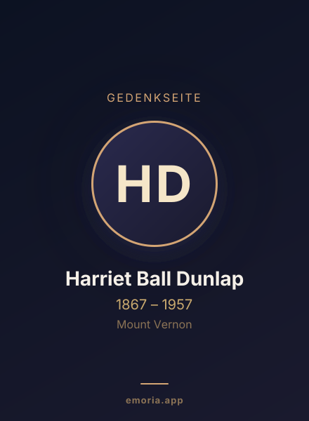 Gedenkportrait von Harriet Ball Dunlap