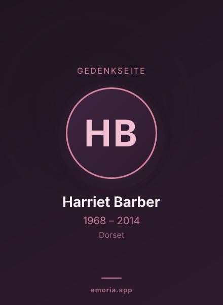 Gedenkportrait von Harriet Barber