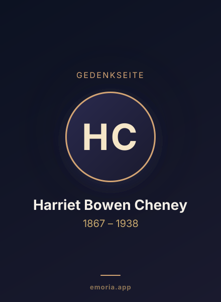 Gedenkportrait von Harriet Bowen Cheney