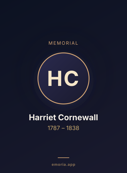 Memorial portrait of Harriet Cornewall