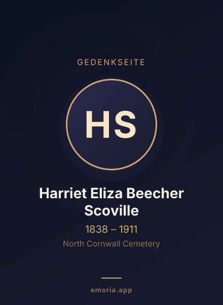 Gedenkportrait von Harriet Eliza Beecher Scoville