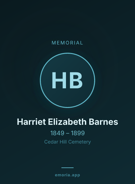 Memorial portrait of Harriet Elizabeth Barnes