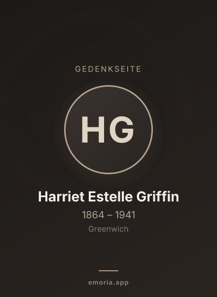 Gedenkportrait von Harriet Estelle Griffin