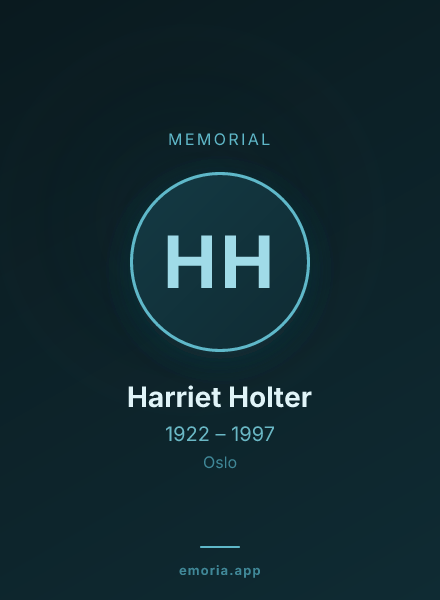 Memorial portrait of Harriet Holter