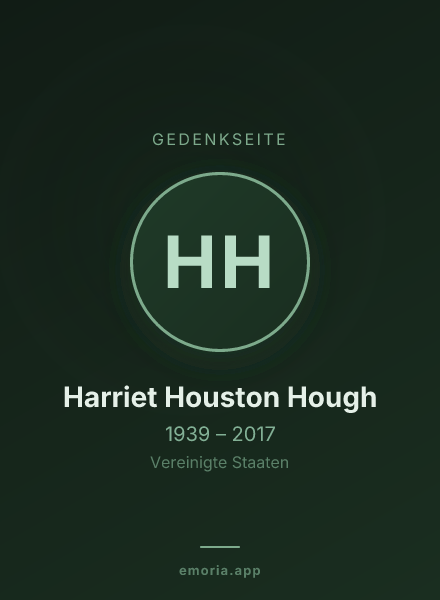 Gedenkportrait von Harriet Houston Hough