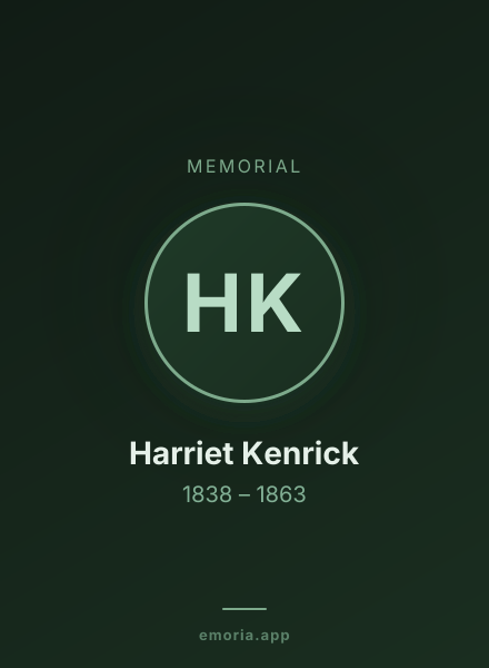 Memorial portrait of Harriet Kenrick