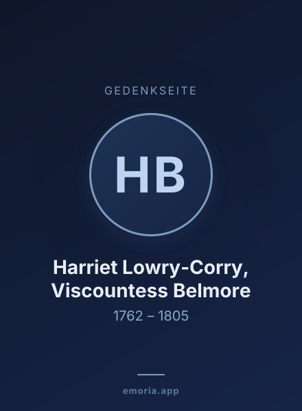 Gedenkportrait von Harriet Lowry-Corry, Viscountess Belmore