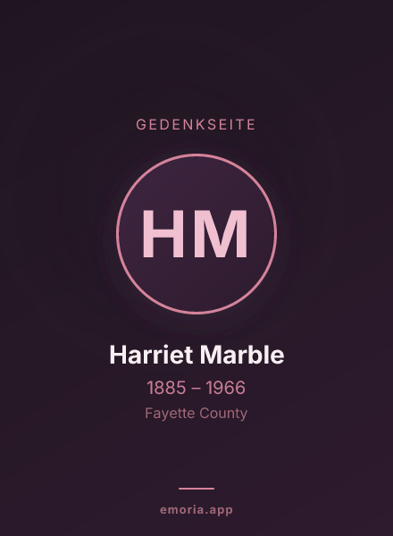 Gedenkportrait von Harriet Marble