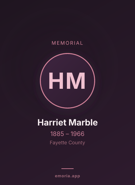 Memorial portrait of Harriet Marble