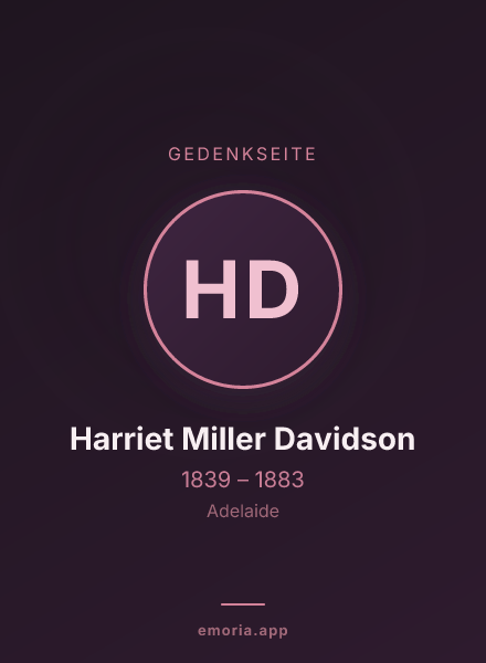 Gedenkportrait von Harriet Miller Davidson